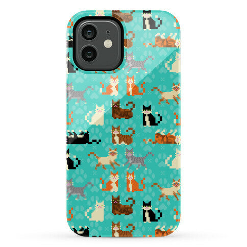 Cute Pixel Kitty Cats Phone Case