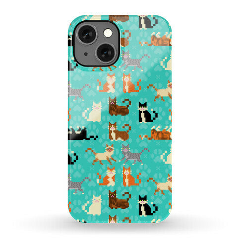 Cute Pixel Kitty Cats Phone Case