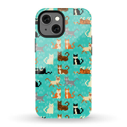 Cute Pixel Kitty Cats Phone Case