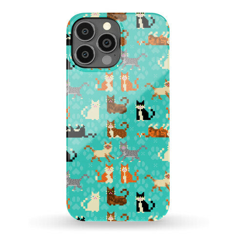 Cute Pixel Kitty Cats Phone Case