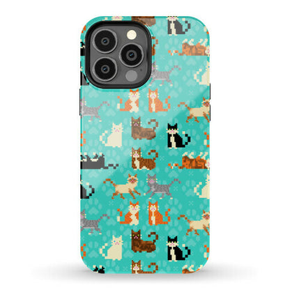 Cute Pixel Kitty Cats Phone Case