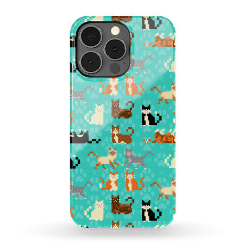 Cute Pixel Kitty Cats Phone Case