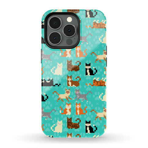 Cute Pixel Kitty Cats Phone Case