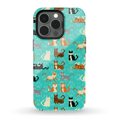 Cute Pixel Kitty Cats Phone Case