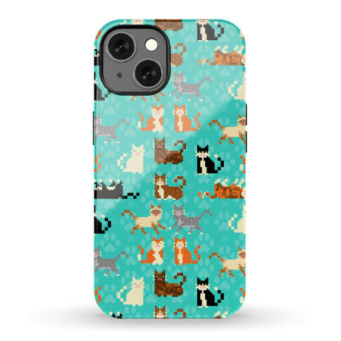 Cute Pixel Kitty Cats Phone Case