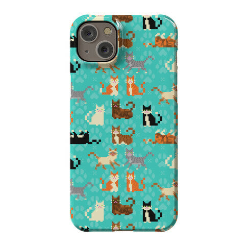 Cute Pixel Kitty Cats Phone Case