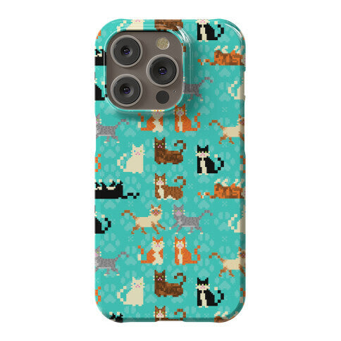 Cute Pixel Kitty Cats Phone Case