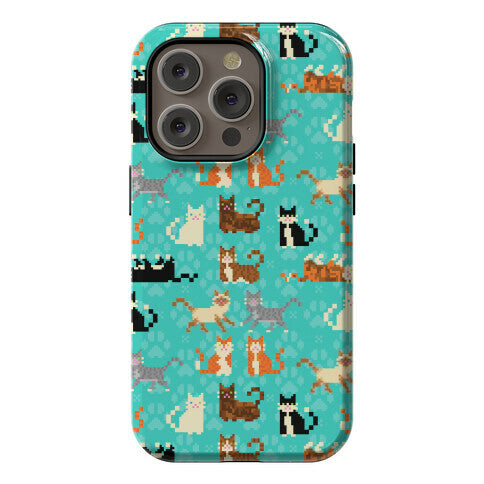 Cute Pixel Kitty Cats Phone Case