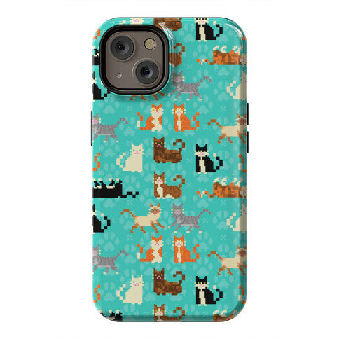 Cute Pixel Kitty Cats Phone Case