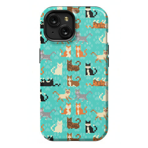 Cute Pixel Kitty Cats Phone Case