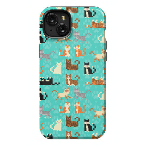 Cute Pixel Kitty Cats Phone Case