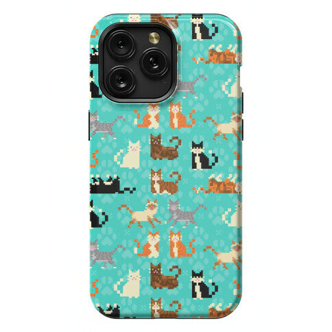 Cute Pixel Kitty Cats Phone Case