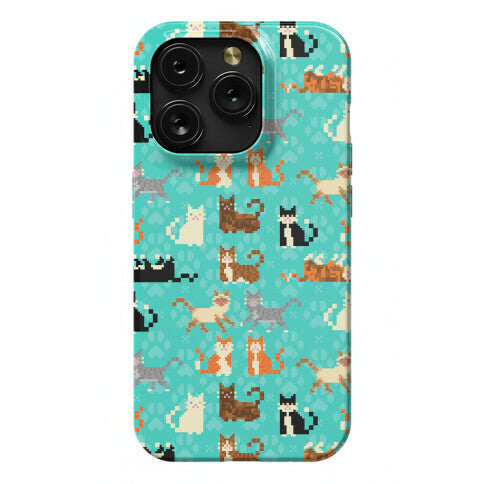 Cute Pixel Kitty Cats Phone Case