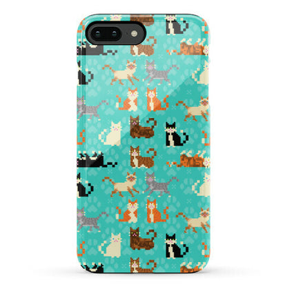 Cute Pixel Kitty Cats Phone Case