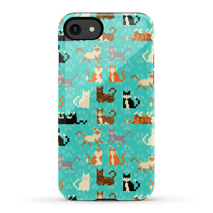 Cute Pixel Kitty Cats Phone Case