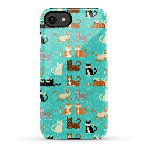 Cute Pixel Kitty Cats Phone Case