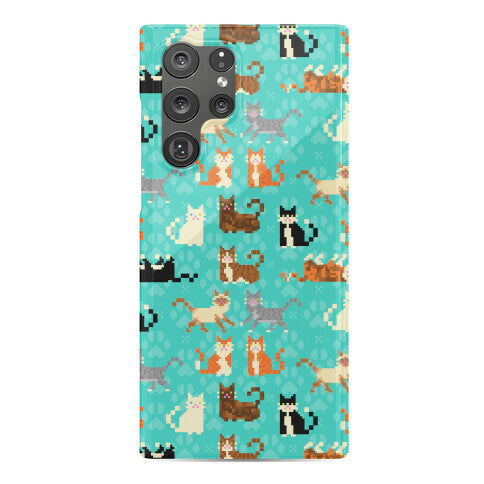 Cute Pixel Kitty Cats Phone Case