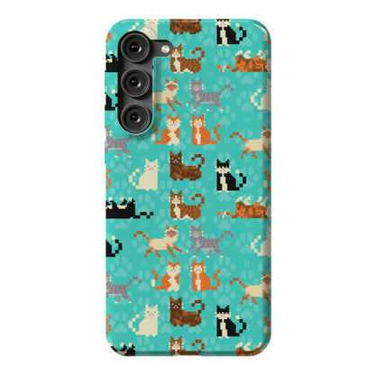 Cute Pixel Kitty Cats Phone Case