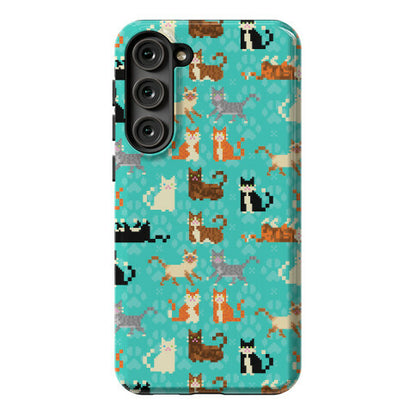 Cute Pixel Kitty Cats Phone Case