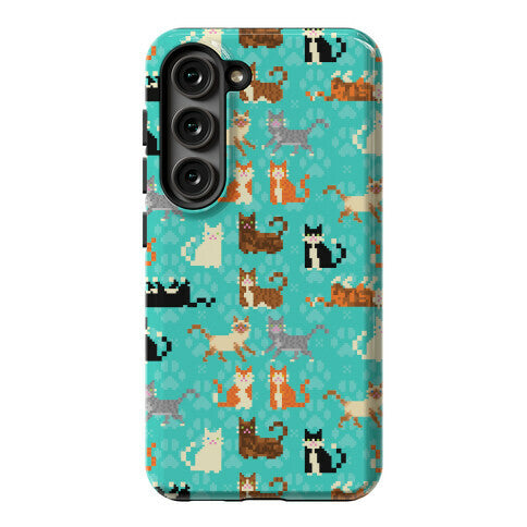 Cute Pixel Kitty Cats Phone Case
