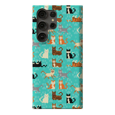 Cute Pixel Kitty Cats Phone Case