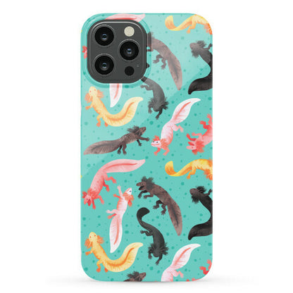 Cute Bright Axolotl Pattern Phone Case