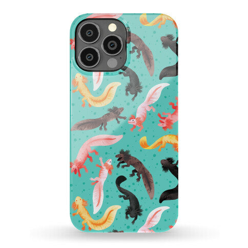 Cute Bright Axolotl Pattern Phone Case