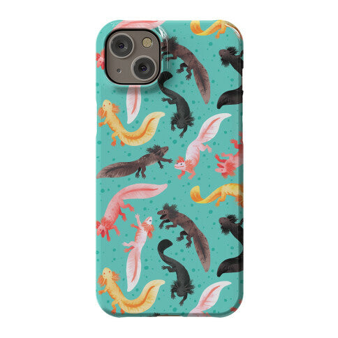 Cute Bright Axolotl Pattern Phone Case