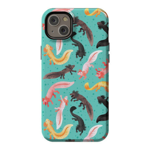 Cute Bright Axolotl Pattern Phone Case