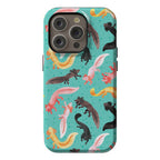 Cute Bright Axolotl Pattern Phone Case