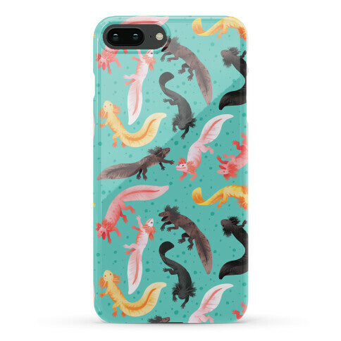 Cute Bright Axolotl Pattern Phone Case