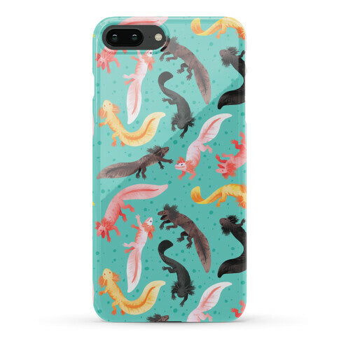 Cute Bright Axolotl Pattern Phone Case