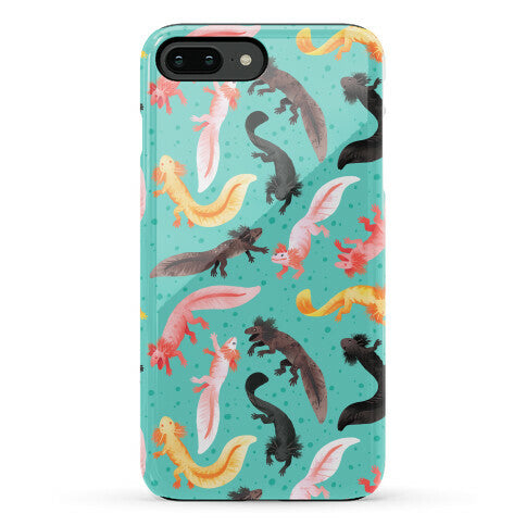 Cute Bright Axolotl Pattern Phone Case