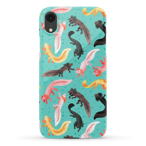 Cute Bright Axolotl Pattern Phone Case