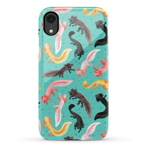 Cute Bright Axolotl Pattern Phone Case