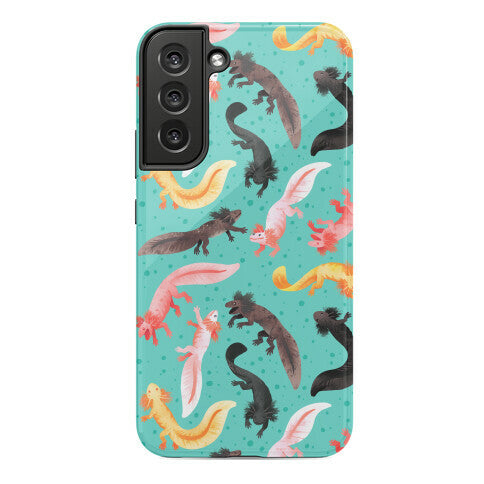 Cute Bright Axolotl Pattern Phone Case