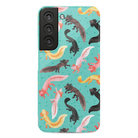 Cute Bright Axolotl Pattern Phone Case