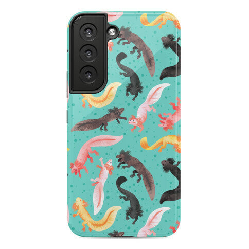 Cute Bright Axolotl Pattern Phone Case