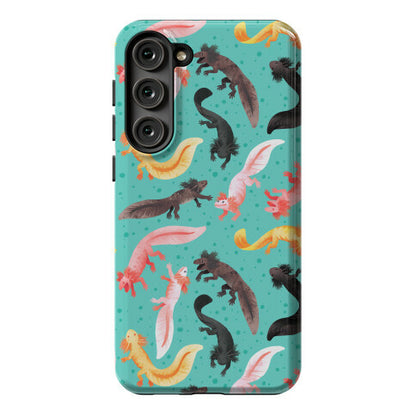Cute Bright Axolotl Pattern Phone Case