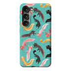 Cute Bright Axolotl Pattern Phone Case