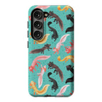 Cute Bright Axolotl Pattern Phone Case