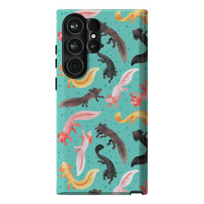 Cute Bright Axolotl Pattern Phone Case