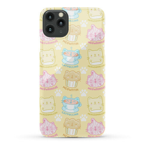 Cute Cat Snacks Pattern Phone Case