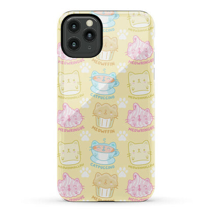 Cute Cat Snacks Pattern Phone Case