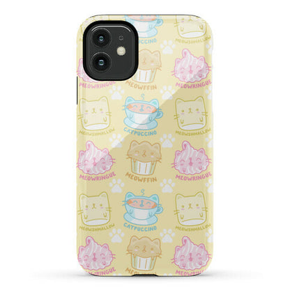 Cute Cat Snacks Pattern Phone Case