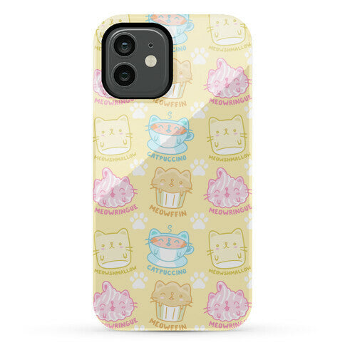 Cute Cat Snacks Pattern Phone Case