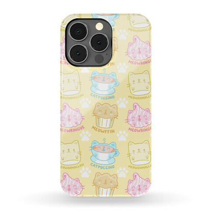 Cute Cat Snacks Pattern Phone Case