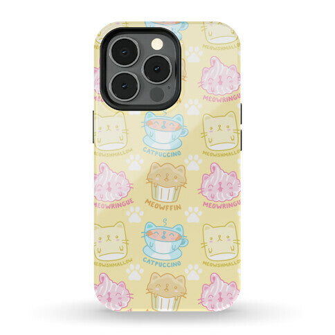 Cute Cat Snacks Pattern Phone Case