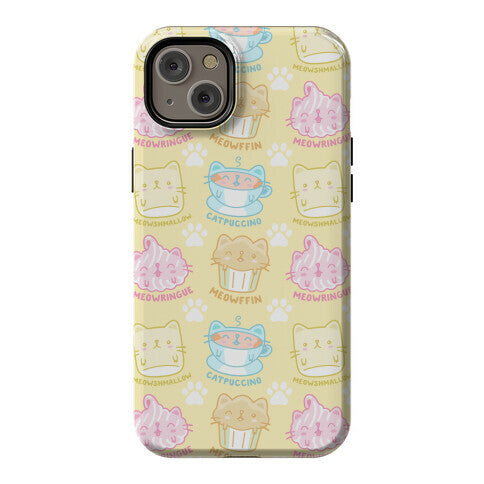 Cute Cat Snacks Pattern Phone Case