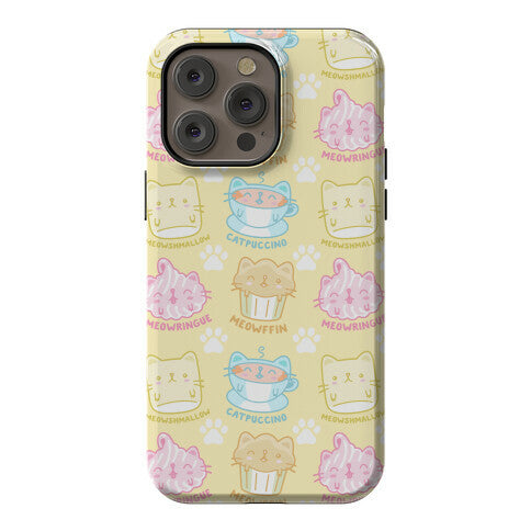 Cute Cat Snacks Pattern Phone Case